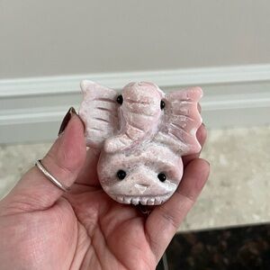 Rose quartz elephant & sloth